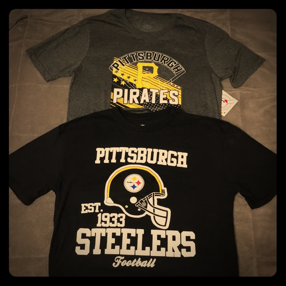 Pittsburgh Steelers and Pittsburgh Pirates shirts